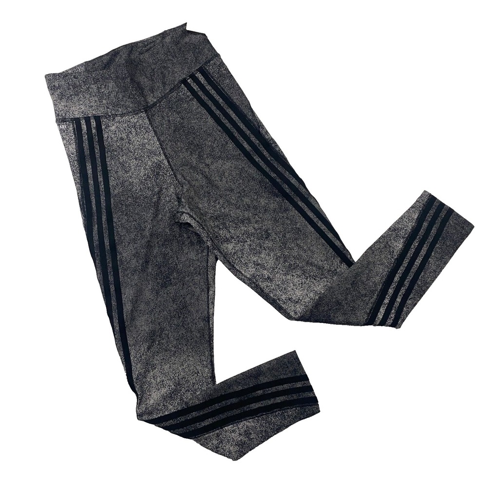 NWT Adidas Aeroready Feel Brilliant 7/8 Workout Leggings Gray 3 Stripe FL9269 S